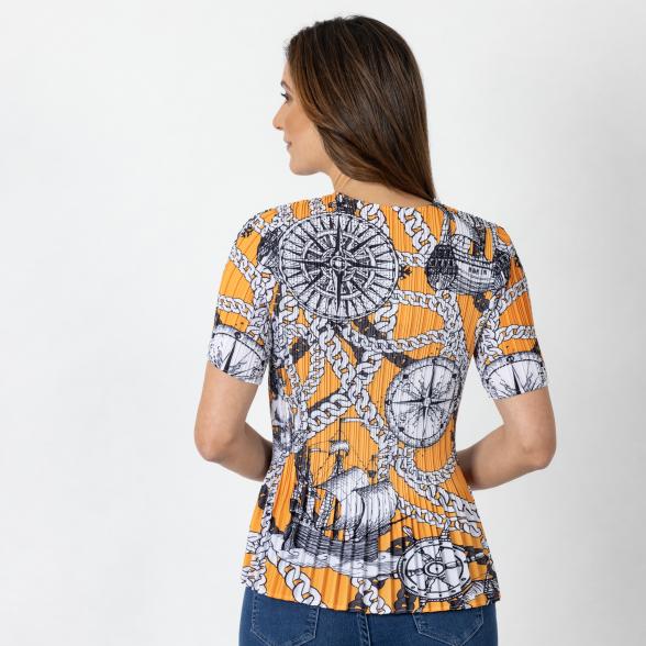 Jeannie Damen-Plissee-Shirt multicolor - 112340200000 - 3 - 588px