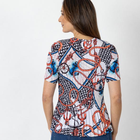 Jeannie Damen-Plissee-Shirt multicolor - 112340600000 - 3 - 588px