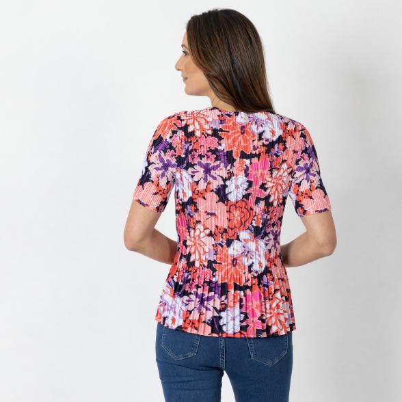 Jeannie Damen-Plissee-Shirt multicolor - 112340900000 - 3 - 588px