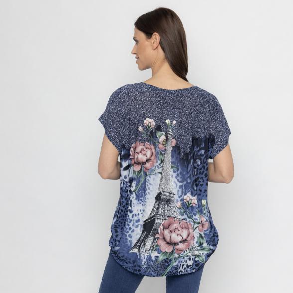 FASHION NEWS Damen-Shirt blau/ multicolor M/L - 112844200001 - 3 - 588px