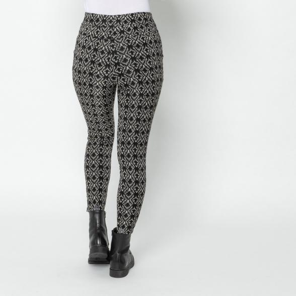 FASHION NEWS Thermo-Fleece-Leggings schwarz/beige 36/38 - 112926100001 - 3 - 588px