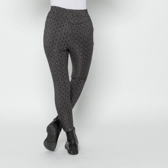 FASHION NEWS Thermo-Fleece-Leggings schwarz/beige 36/38 - 112926400001 - 3 - 588px