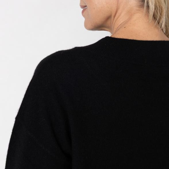 100% KASCHMIR Pullover, Rundhals, schwarz - 112957600000 - 3 - 588px