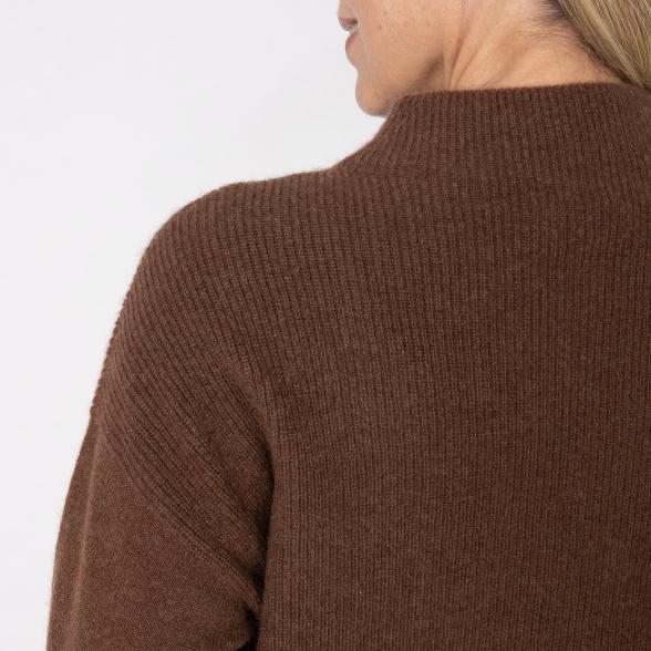 100% KASCHMIR Pullover, Stehkragen, braun 46/48 - 112960900004 - 3 - 588px
