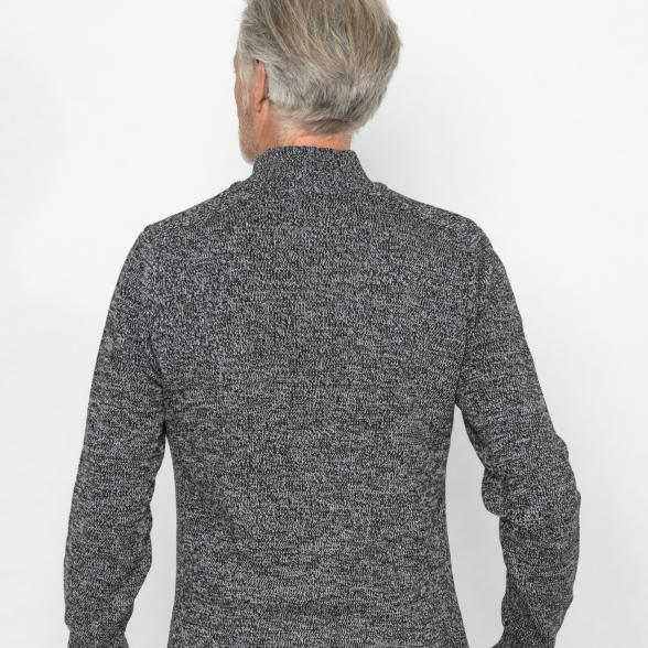 Herren-Pullover mit Troyerkragen schwarz M - 113109200001 - 3 - 588px