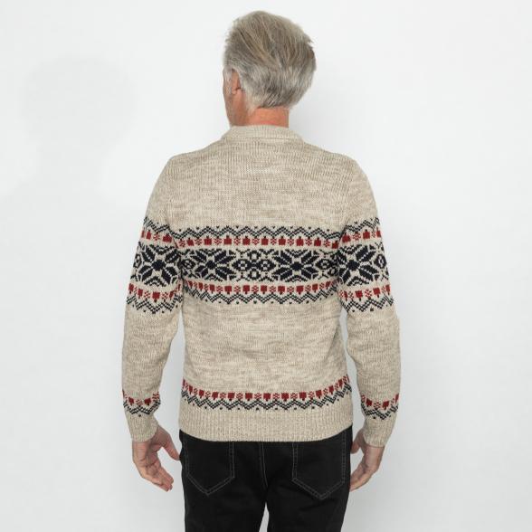 Herren-Pullover mit Norwegermuster beige S - 113109500001 - 3 - 588px