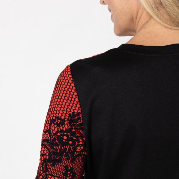 VANESSA STYLE Damen-Longshirt schwarz/rot 40/42 (2) - 113115300002 - 3 - 588px