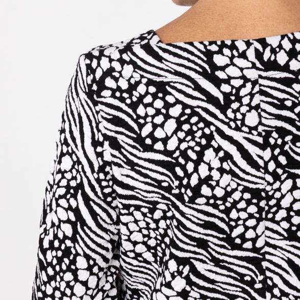 VANESSA STYLE Damen-Longshirt schwarz/weiß 48/50 (4) - 113115800004 - 3 - 588px