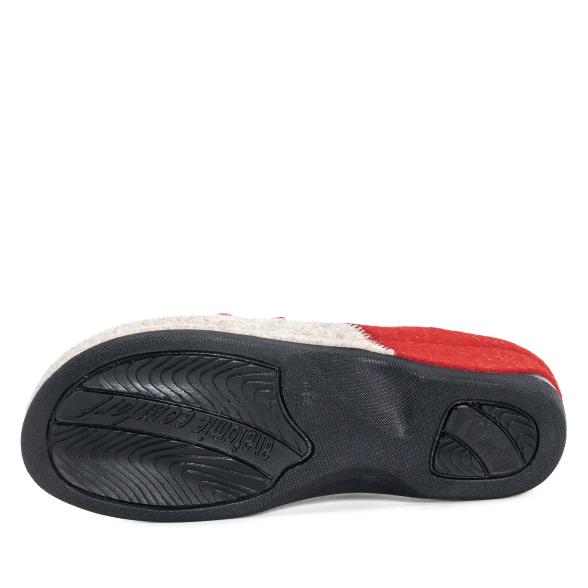 Dr. Feet Damenhausschuhe beige/rot mit Blume 36 - 113193000001 - 3 - 588px