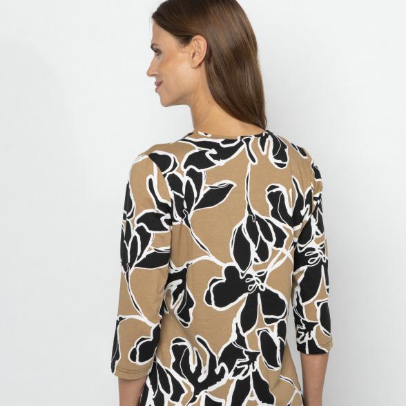 RÖSSLER SELECTION Damen Shirt taupe/schwarz/weiß 36 - 113203300001 - 3 - 588px