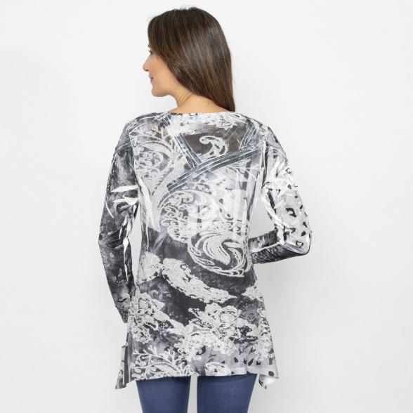 TRENDS by J. Leibfried Longshirt schwarz/ weiß 36/38 - 113219800001 - 3 - 588px