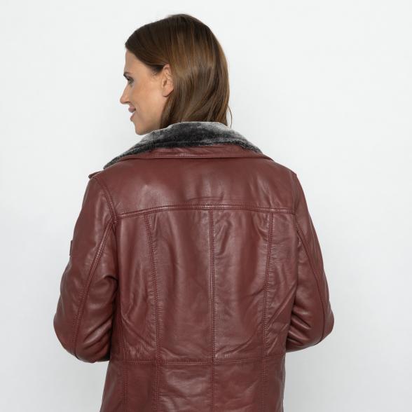 OTTO KERN Damen-Ledermantel 'Donna' bordeaux 38 - 113221100001 - 3 - 588px