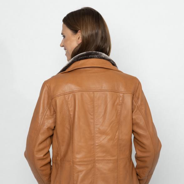 OTTO KERN Damen-Ledermantel 'Donna' camel 38 - 113221200001 - 3 - 588px