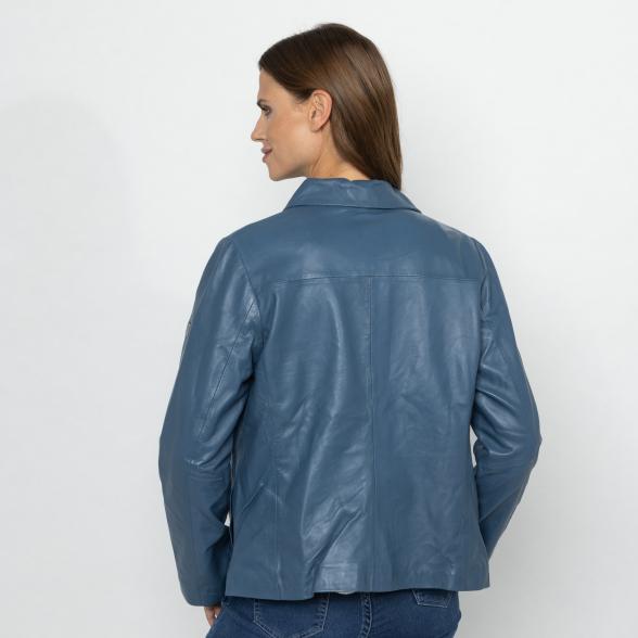 OTTO KERN Damen-Lederjacke 'Elora' blau 38 - 113221400001 - 3 - 588px