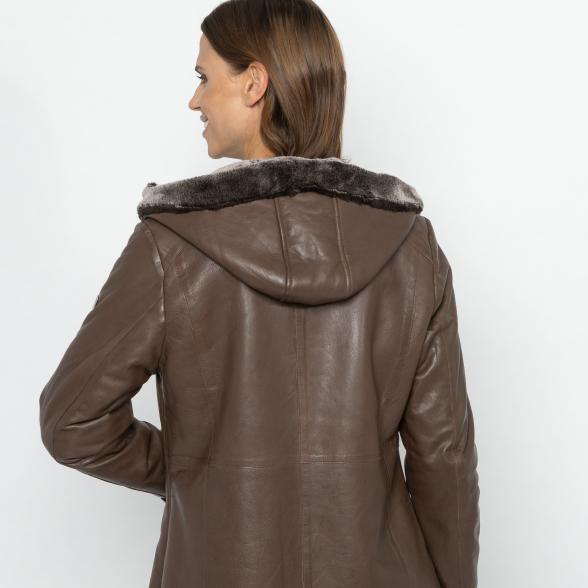 OTTO KERN Damen-Ledermantel 'Viola' dunkelbraun 38 - 113221800001 - 3 - 588px