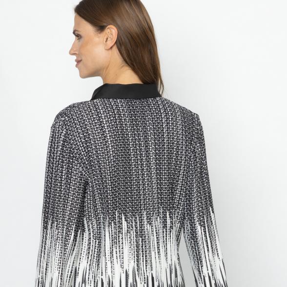 TRENDS by J. Leibfried Plissee-Bluse schwarz/weiß - 113230100000 - 3 - 588px