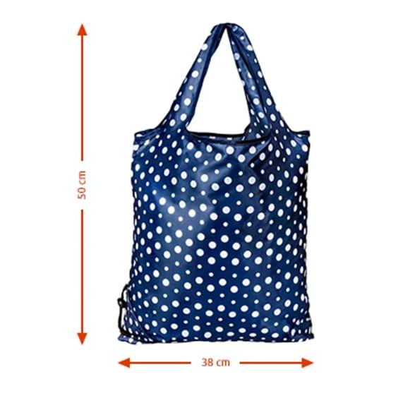 faltbare Einkaufstasche blau mit Punkten - 113398900000 - 3 - 588px