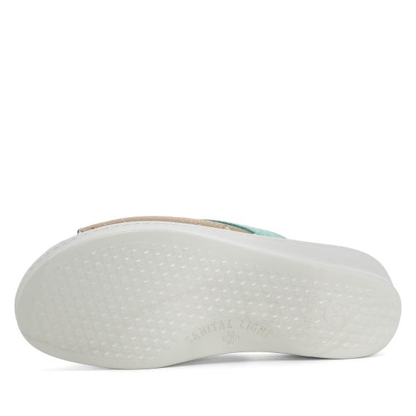 SANITAL LIGHT Damenpantolette beige/türkis 35 - 113491400001 - 3 - 588px