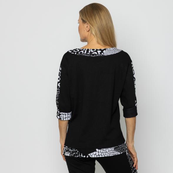 VANESSA STYLE Damen-Shirt schwarz/weiß 48/50 (4) - 113687100004 - 3 - 588px