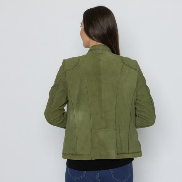 OTTO KERN Damen-Lederjacke grün 40 - 113705700002 - 3 - 588px