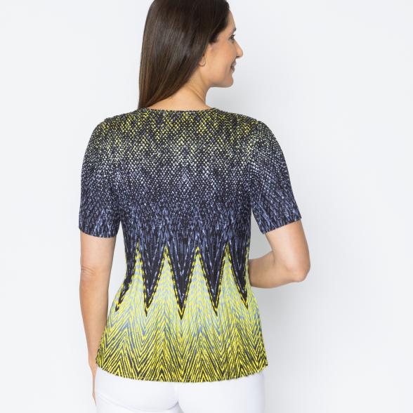 Jeannie Damen-Plissee-Shirt Zackenmuster - 113967100000 - 3 - 588px