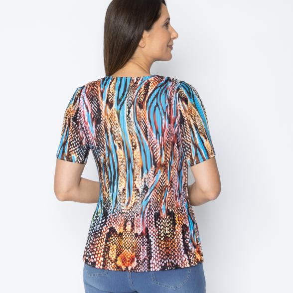 Jeannie Damen-Plissee Shirt Snake Bunt - 113968700000 - 3 - 588px