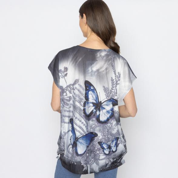 FASHION NEWS Damen-Shirt Butterfly grau M/L - 38-42 - 113979100001 - 3 - 588px