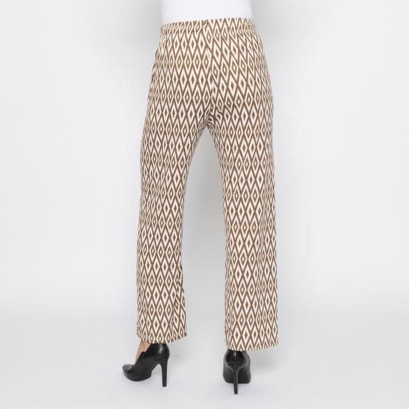 FASHION NEWS Damen-Hose Grafik braun/weiß M/L - 38/40 - 114018300001 - 3 - 588px