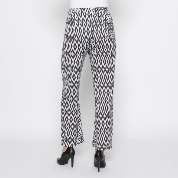 FASHION NEWS Damen-Hose Grafik navy/weiß M/L - 38/40 - 114018400001 - 3 - 588px