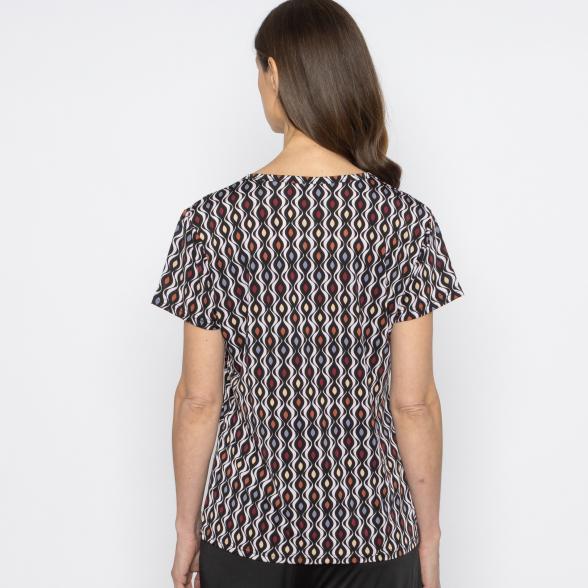 FASHION NEWS Damen-Shirt schwarz/multicolor M/L - 38-42 - 114018600001 - 3 - 588px