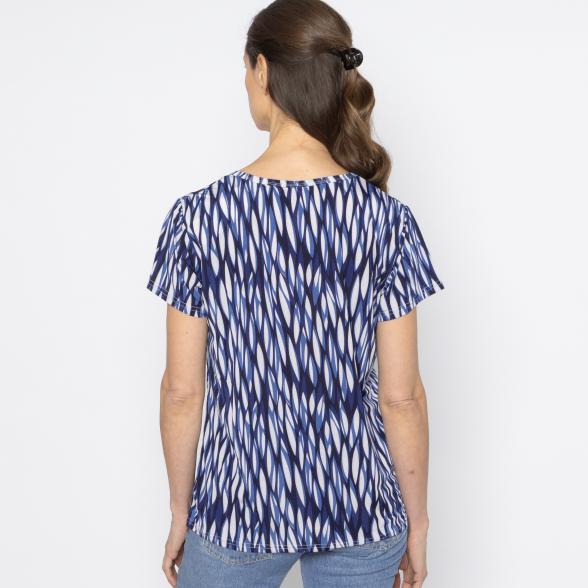 FASHION NEWS Damen-Shirt Blätter blau/multicolor M/L - 38-42 - 114019600001 - 3 - 588px