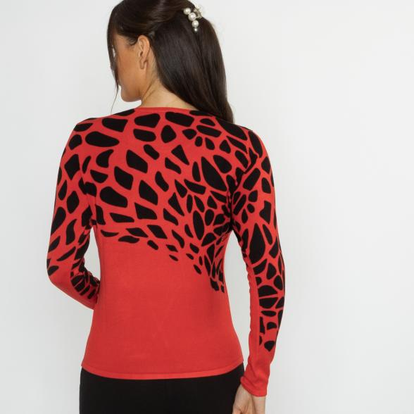 MILANO Design Damen-Pullover rot/schwarz 36/38 - 114094900001 - 3 - 588px