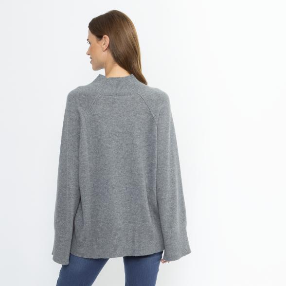 100% KASCHMIR Pullover grau melange 50/52 - 114109400005 - 3 - 588px