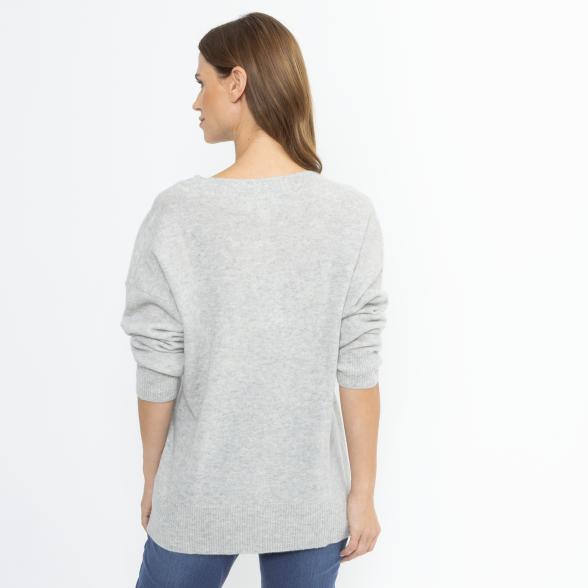 100% KASCHMIR Pullover hellgrau melange 50/52 - 114109900005 - 3 - 588px