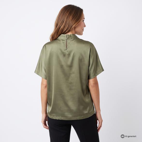 TRENDS by J. Leibfried Satinbluse mit Kragen oliv 36/38 - 114249100001 - 3 - 588px