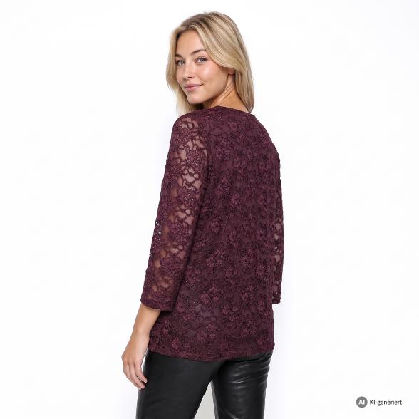 KERNIG by Sarah Kern Spitzenshirt bordeaux 48/50 - 114355700004 - 3 - 588px