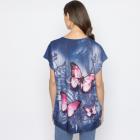 FASHION NEWS Damen-Shirt Butterfly blau M/L - 38-42 - 113979000001 - 3 - 140px