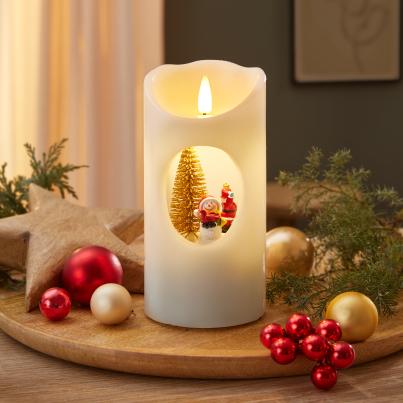 LED-Kerze mit Karussell