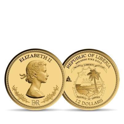 5er Set Goldmünzen "Queen Elizabeth II"