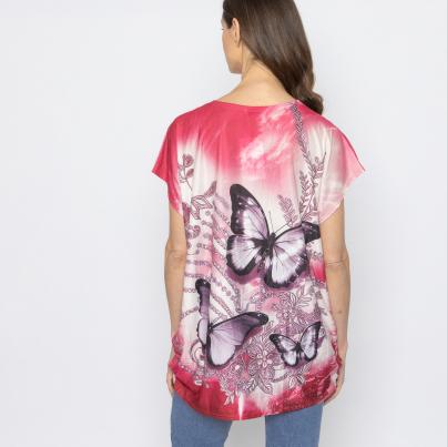FASHION NEWS Damen-Shirt Butterfly beere