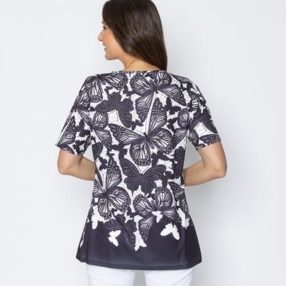 BRILLIANTSHIRTS Damen-Longshirt Schmetterlinge