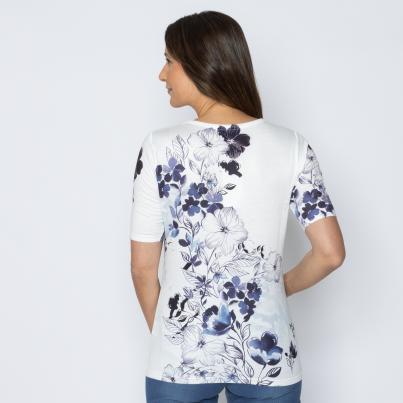 BRILLIANTSHIRTS Damen-Shirt Blumenranke