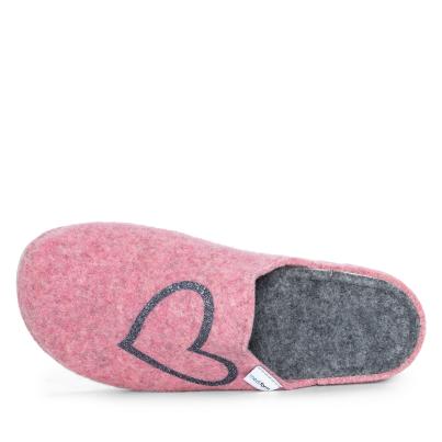 mediform Damenhausschuh rosa mit Herz