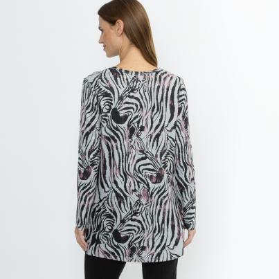 CHRISTIAN MATERNE Damen-Tunikashirt grau/schwarz