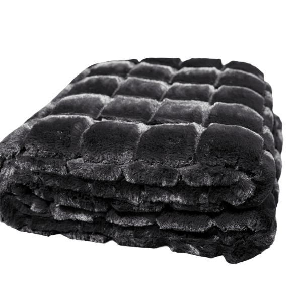 Felldecke Deluxe Karos 150x200cm braun - 112825800000 - 4 - 588px