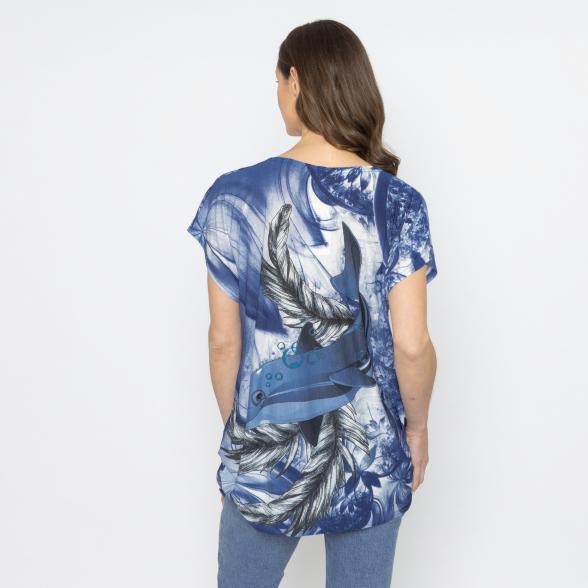 FASHION NEWS Damen-Shirt Delfin blau M/L - 38-42 - 113978300001 - 4 - 588px