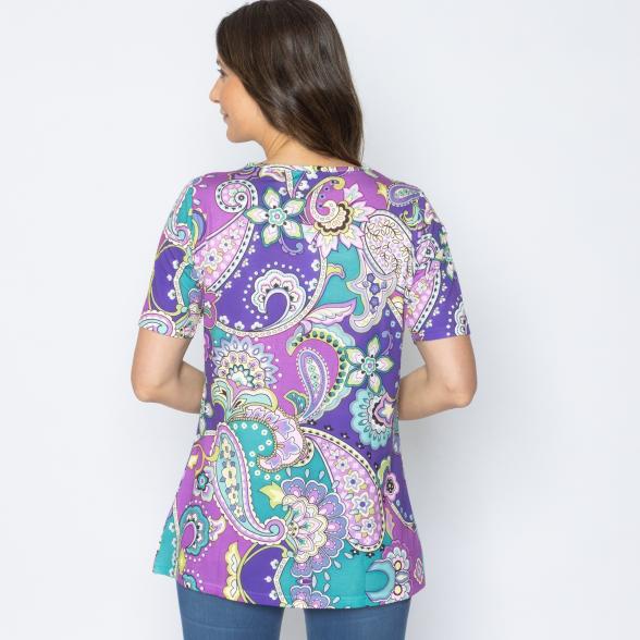 BRILLIANTSHIRTS Damen-Shirt Paisley lila 36/38 - 113982300001 - 4 - 588px