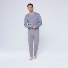 KINGsCLUB 4er Set Herren Pyjama blau/grau - 107470400000 - 4 - 140px