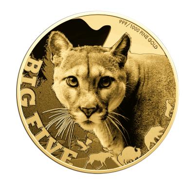 5er Set Goldmünzen "Big 5 of America"