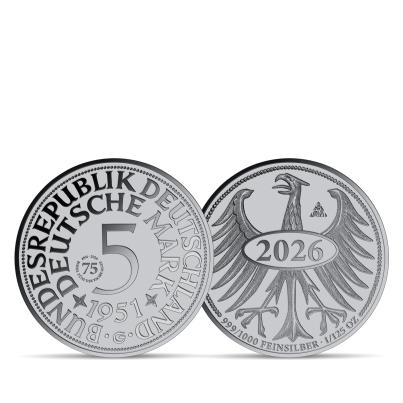 10er Set: Neuprägungen der DM-Münzen Silber